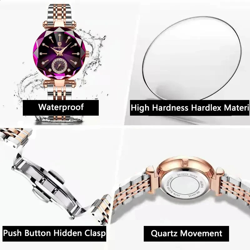 POEDAGAR y Woman Wristwatch Elegant Waterproof Stainless Steel Watch for Ladies Dress Diamond Quartz Womens Watches Reloj 241017
