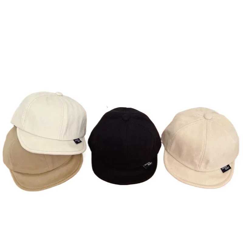 6-36M Baby Baseball Cap Childrens Black White Simple Solid Color Soft Cotton Boys Girls Hats Kids Big Brimmed Adjustable Hats LX241018