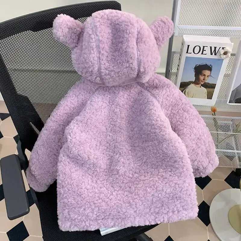Childrens wool thick warm jacket childrens hooded jacket girls jacket 1-7Y baby girls jacket winter jacket M241018