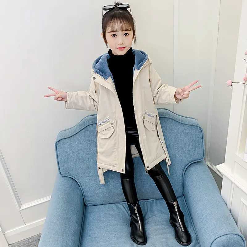 Womens baby coat outerwear cool thick winter with velvet warm cotton wool high-quality childrens clothing M241018