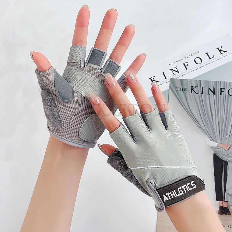 Gym Fitness Half Finger Gloves Bicycle Gloves Mens Construction Sports Gloves Anti slip Training Exercise Yoga Bicycle GlovesW241018