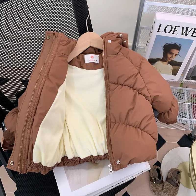 Girls cotton jacket winter new baby warm cotton jacket childrens jacket fashionable childrens clothing M241018
