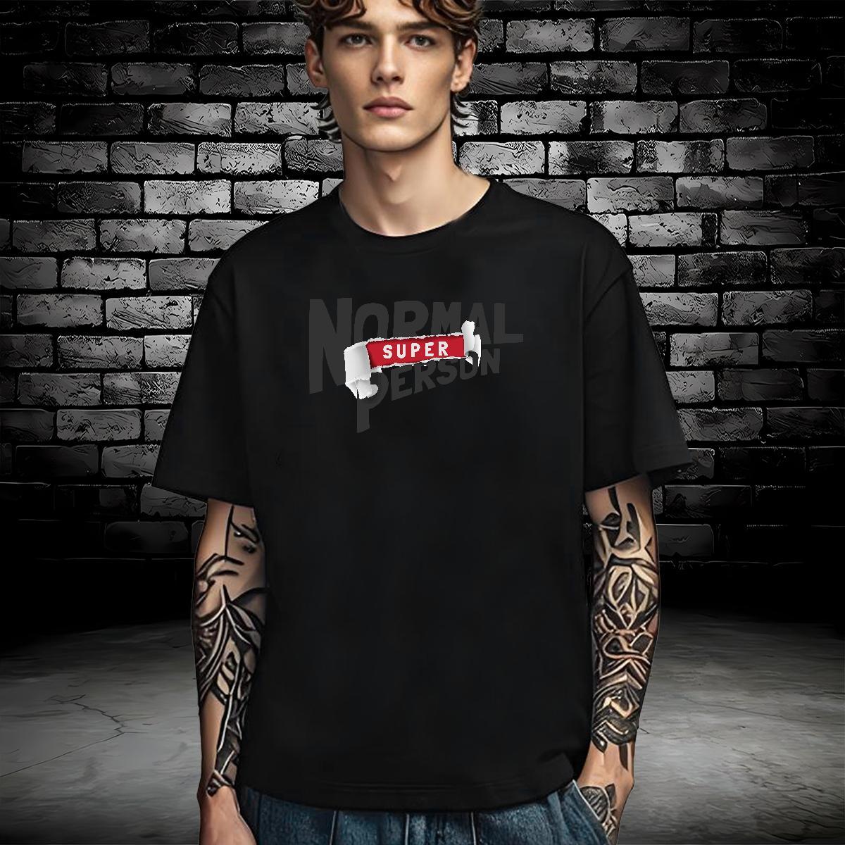 Free Shipping Man T Shirts 230g 100% Cotton letter Casual Beach Skull O-Neck Short Sleeve Men Tops Tees Wholesale Wear