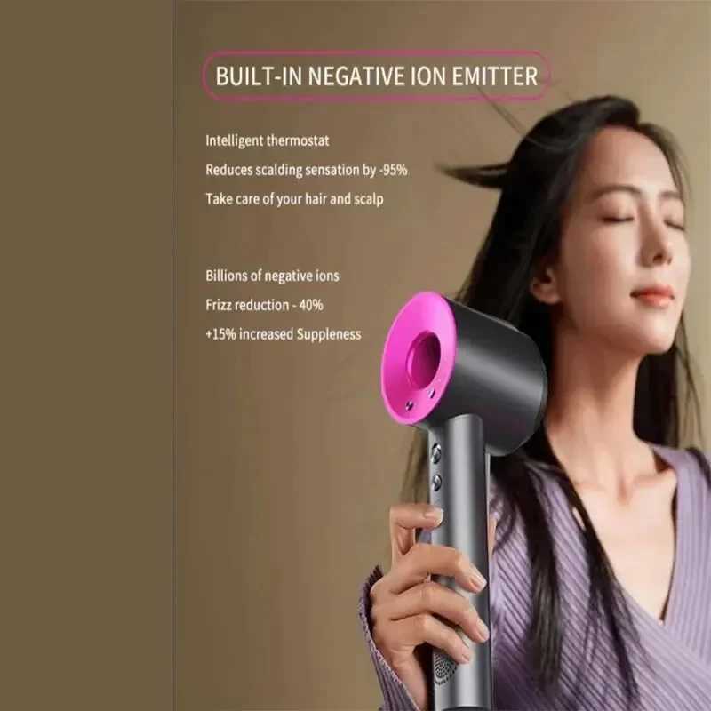 Professional bladeless hair dryer with constant temperature and negative ion accessories 5 household electric hair dryers W241125