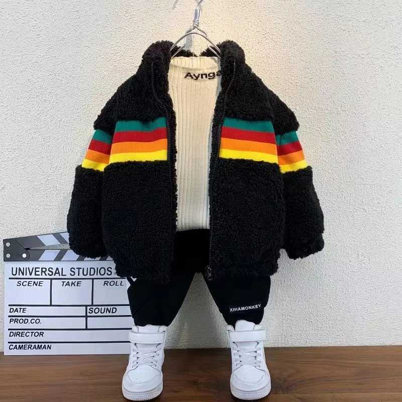 Childrens warm jacket cute coat autumn and winter baby clothing new 2 3 4 5 6 7 8 10 12 childrens top new M241018