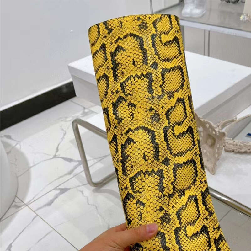 2024 new fashion show snake patterned back zipper pointed high slim heels, knee length oversized boots for women