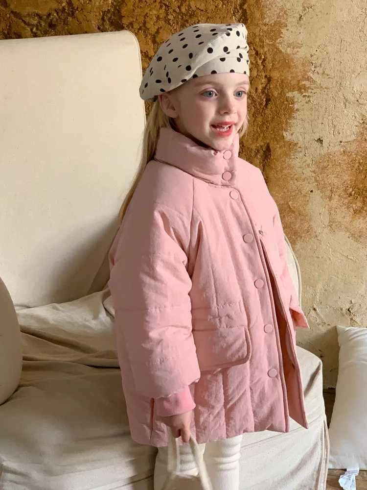 Korean childrens clothing girls cotton winter new item fashionable to keep warm cotton thick loose jacket comfortable M241018