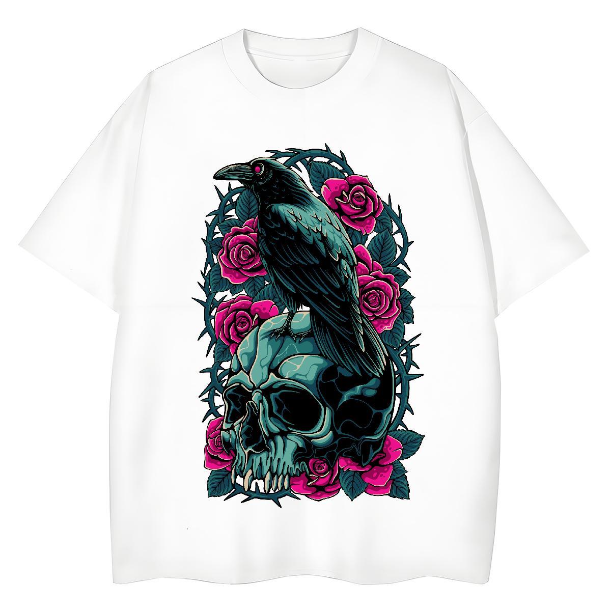2024 Designer T Shirt For Woman 230g Pure Cotton O Neck Short Sleeves Outdoor skull Woman Tshirt Female Custom Printing Clothes Shirt