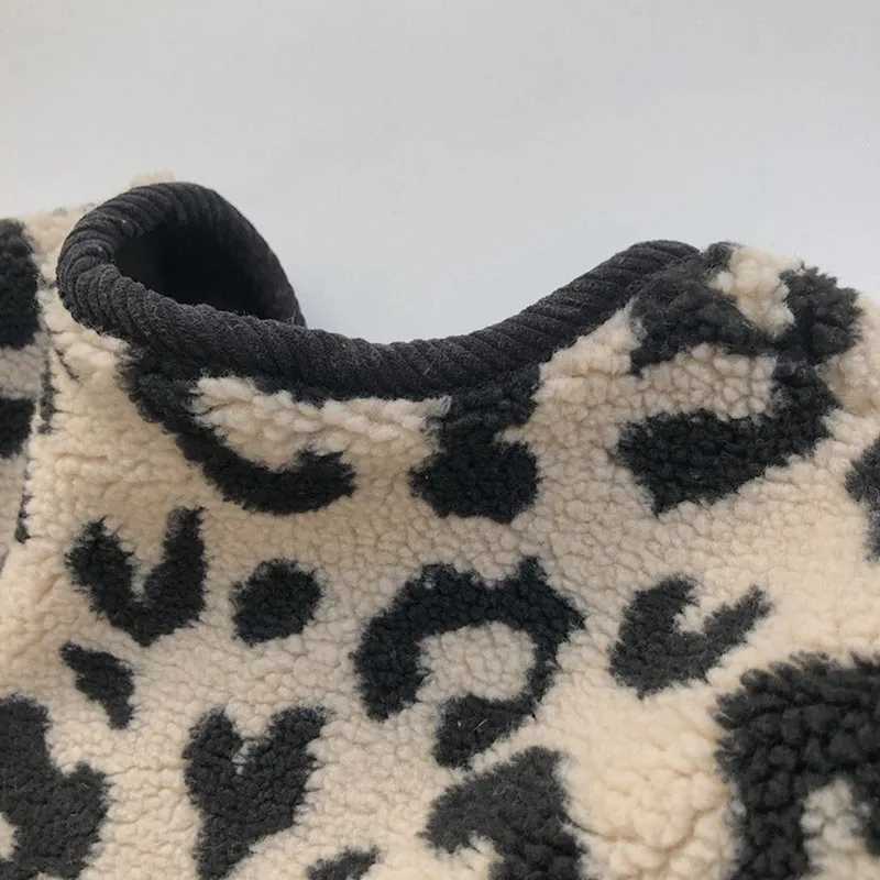 1-7T Preschool Children Baby Boys and Girls Winter Clothing Leopard print Jacket Fashion Wool Warm Coat Cute Baby Clothing M241018