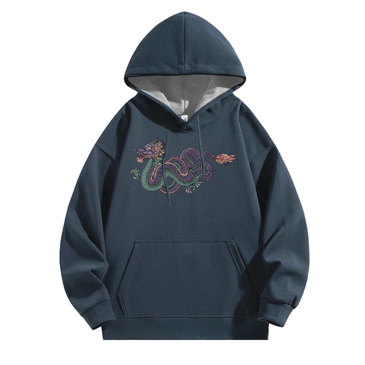 New Arrival Hoodie Men Wholesale Men's Hooded Sweatshirt DIY Printed Clothes High Street Hip Hop Long Sleeve Drawstring Velvet Thick