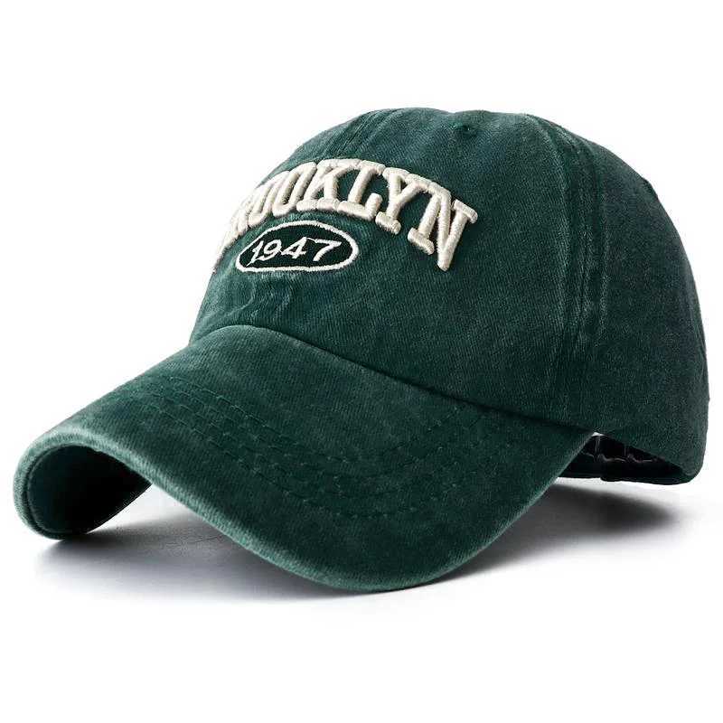 2023 High Quality Brooklyn Embroidery Snapback Hat for Men Vintage Black Green Washed Baseball Caps for Women Gorras HombreX241018