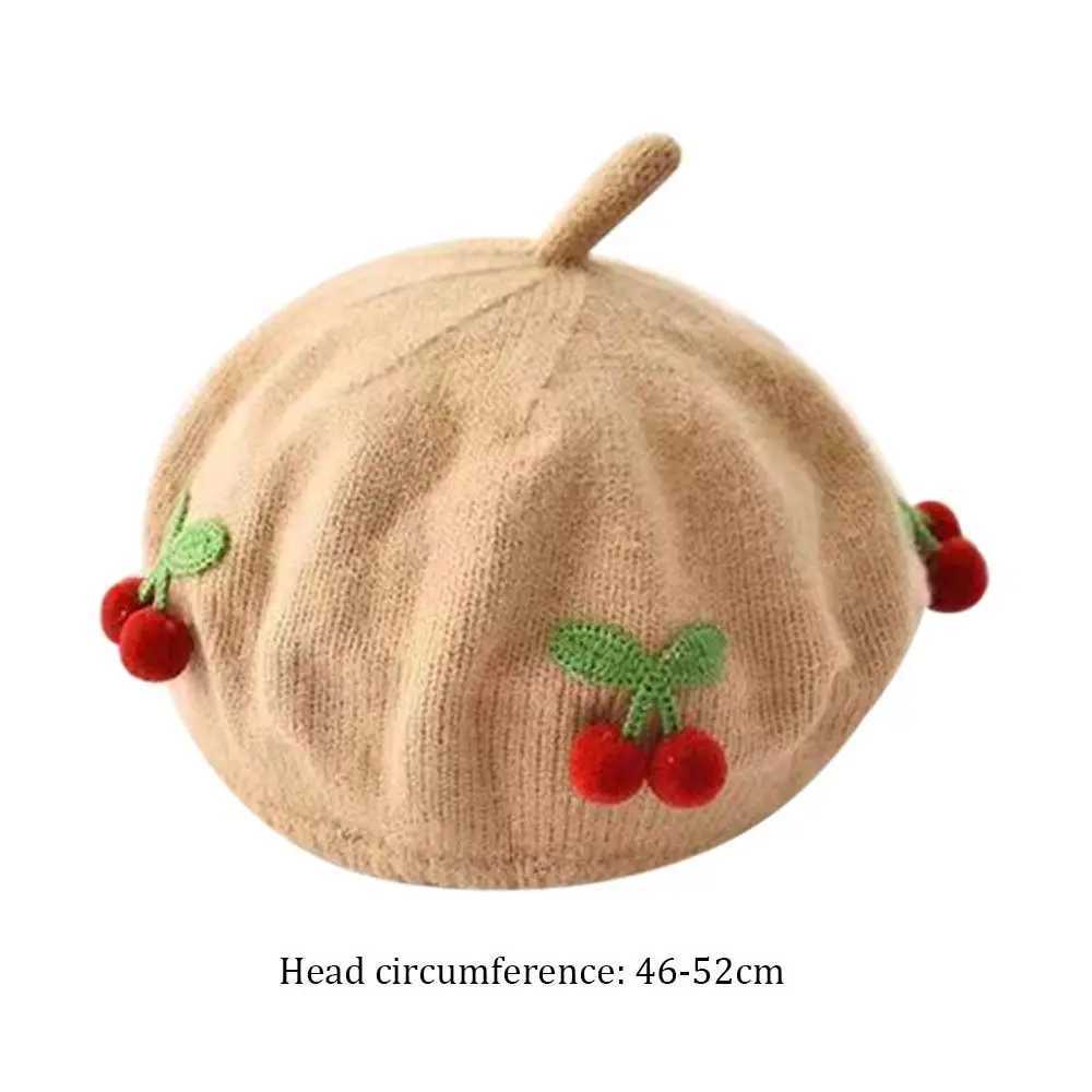 Baby Beret Hat Winter Kids Knitted Hats Fashion Cute Soft Infant Hat Artist Painter Cap Bonnet Toddler Crochet Hat Flat Hat LX241018