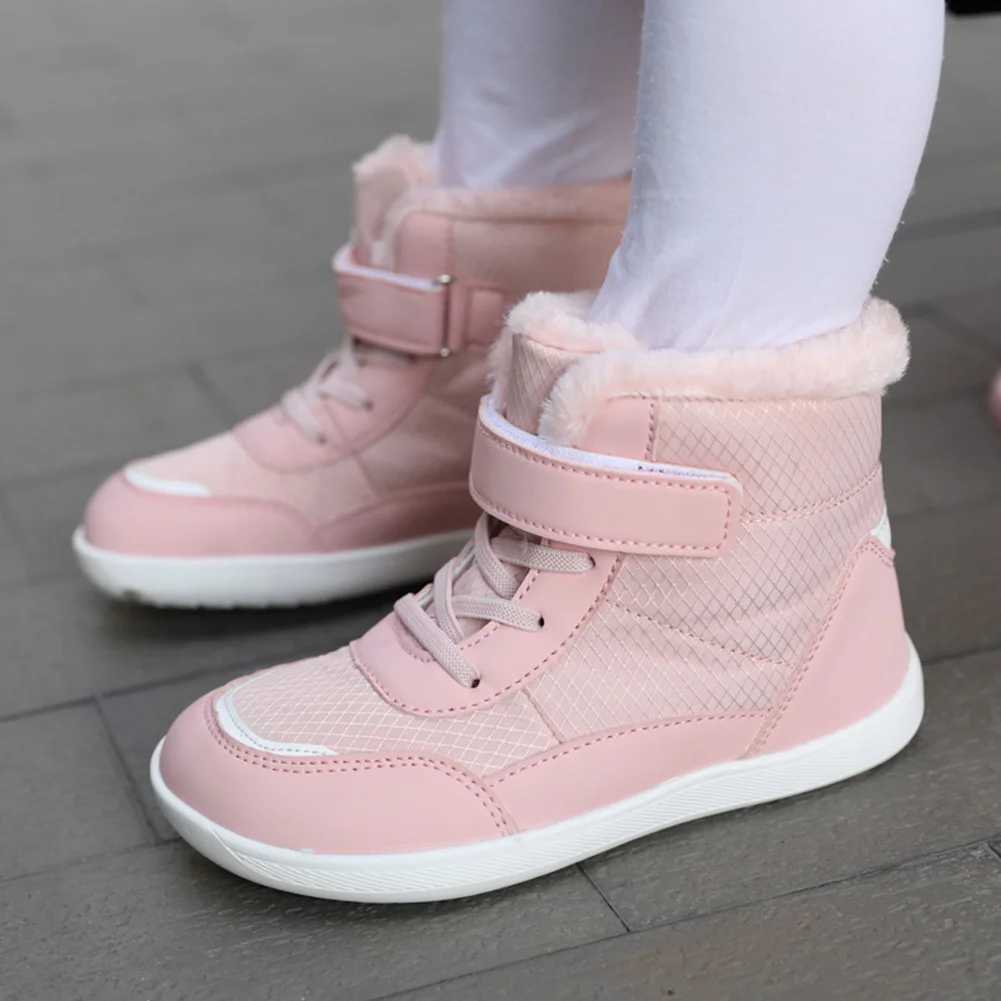 Boots Snow boots boys and girls platform boots childrens winter shoes fur warm ankle boots childrens thick boots H241018
