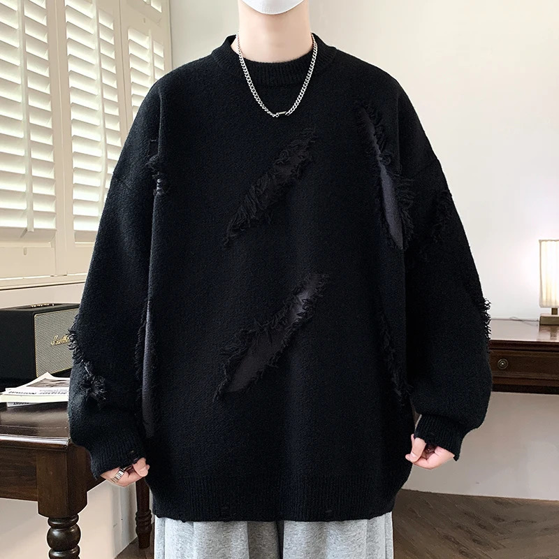 Autumn Fall Winter Fashion Round Neck LongSleeved Knitted Pullover Mens Sweaters Casual Versatile Loose Men Sweater 241018