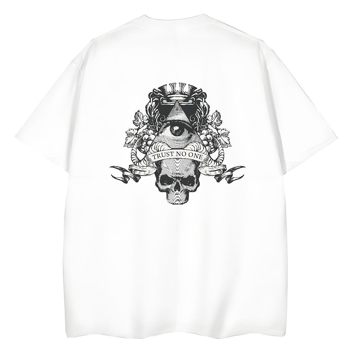 Classic Women T Shirts 230g Cotton Crew Neck Casual eye of the devil Womens Tshirts Lady Floral Print Tees Shirts