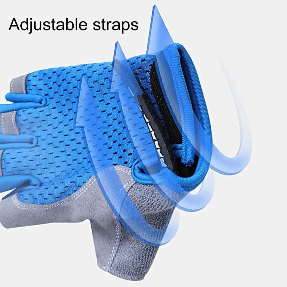 1 pair of childrens bicycle gloves bicycle gloves boys and girls training outdoor sports breathable anti slip half finger road bicycle glovesW241018