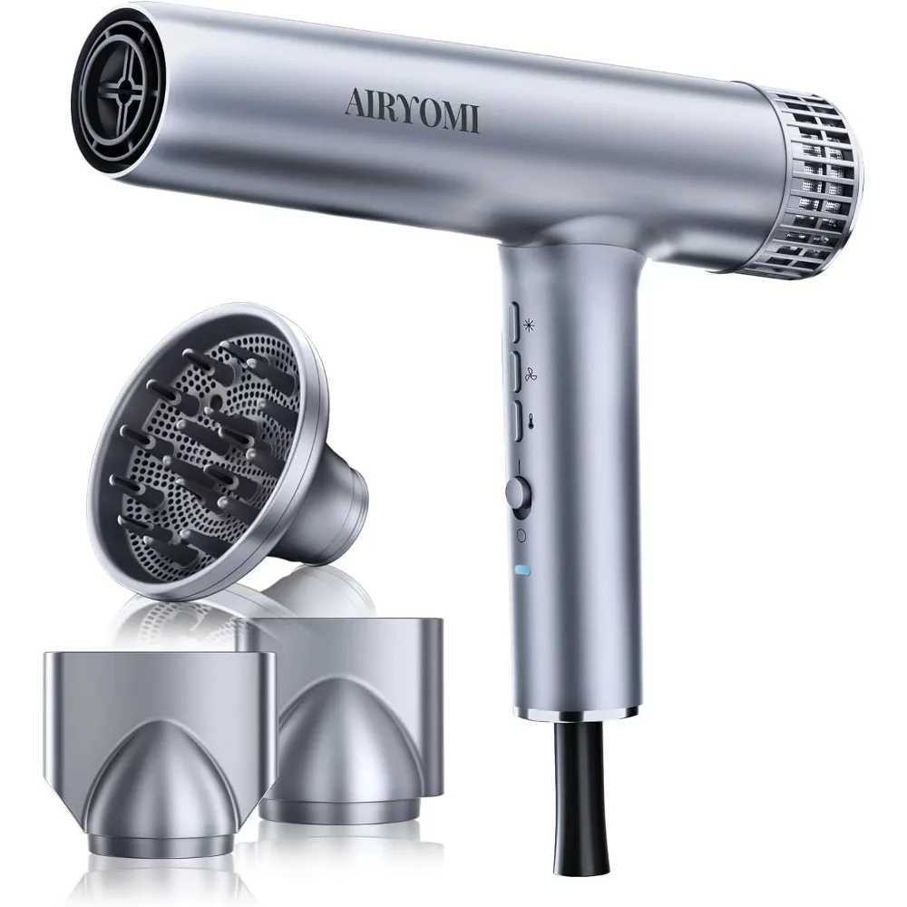 Hair dryer professional brushless motor ion hair dryer with diffuser magnetic nozzle 0.83 pounds 2000W 60dB W241018