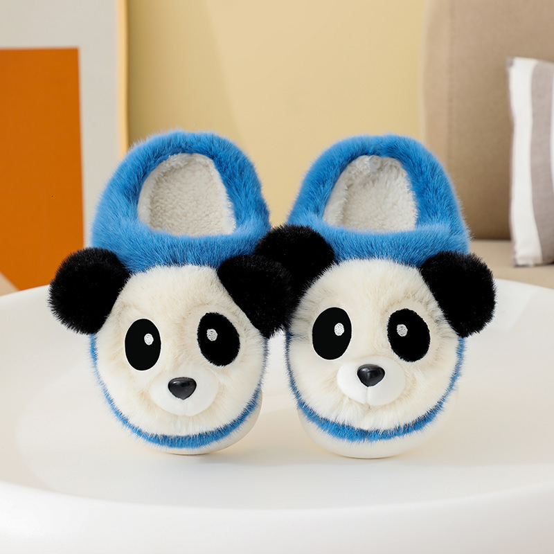Autumn and winter bag heel cotton slippers anti slip home children's cotton shoes, warm shoes for boys and girls, cute baby plush cotton shoes
