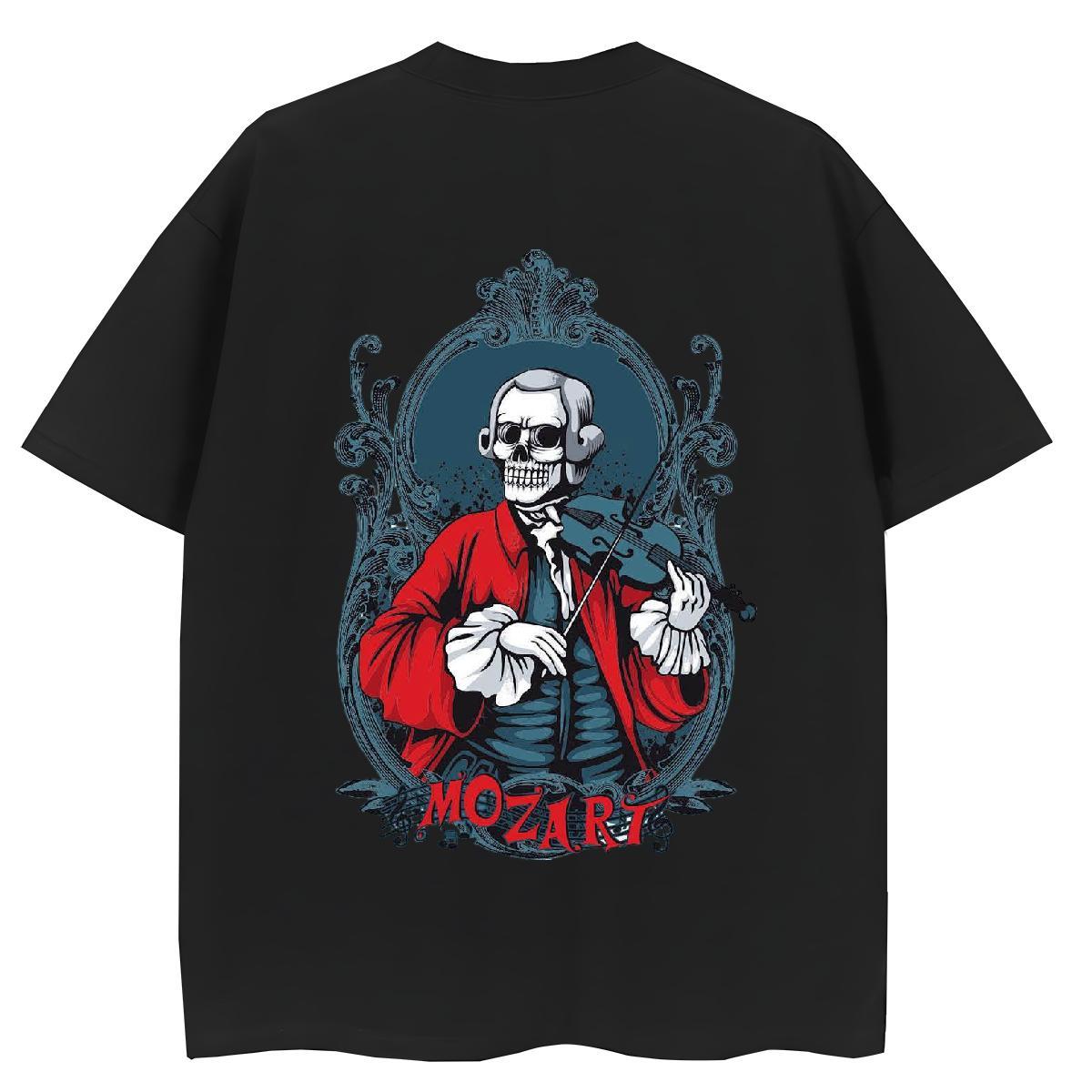 2024 T Shirts Women 100% Cotton 230g Crew Neck Sports Casual skull Woman Tshirt 5A Plus Size Cartoon Tops Shirt