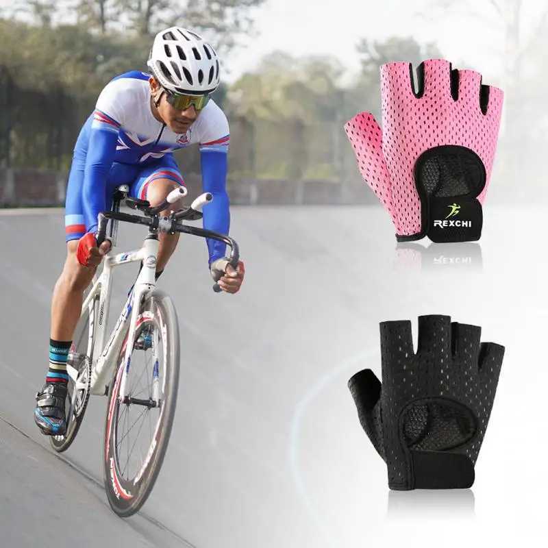 Half finger bicycle gloves anti slip and breathable fitness gloves used for weightlifting yoga fitness training cycling equipment in the gymW241018