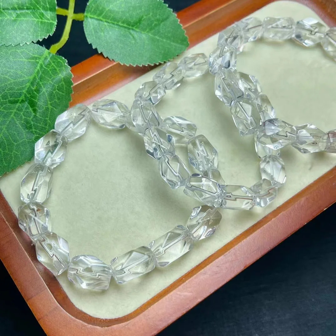 1 piece of Fengbaowu natural quartz bracelet irregular beads crystal therapy stone fashionable jewelry gift 241018