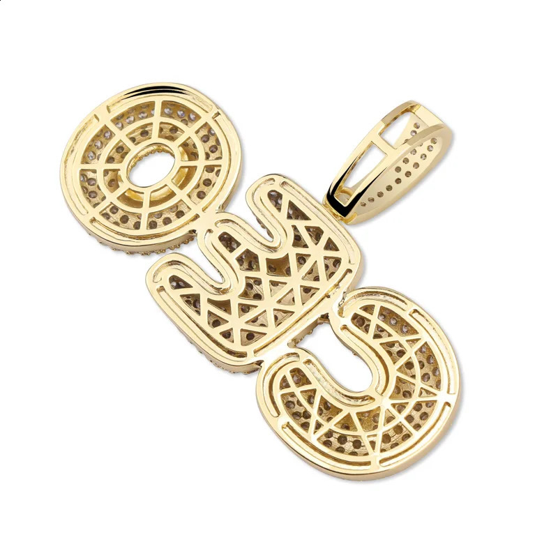 TOPGRILLZ Customized Name Bubble Letter Pendant Necklace Hip Hop Mens Personalized Jewelry Gold Silver Charm Chain Gift 241018