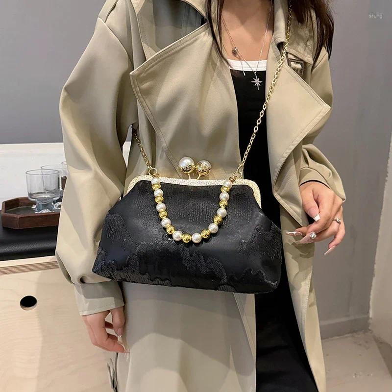 Evening Bags Red Wedding Purse Fashion Party Clutch Bag For Women Designer Lace Handbag Brand Shell Clip Crossbody Small