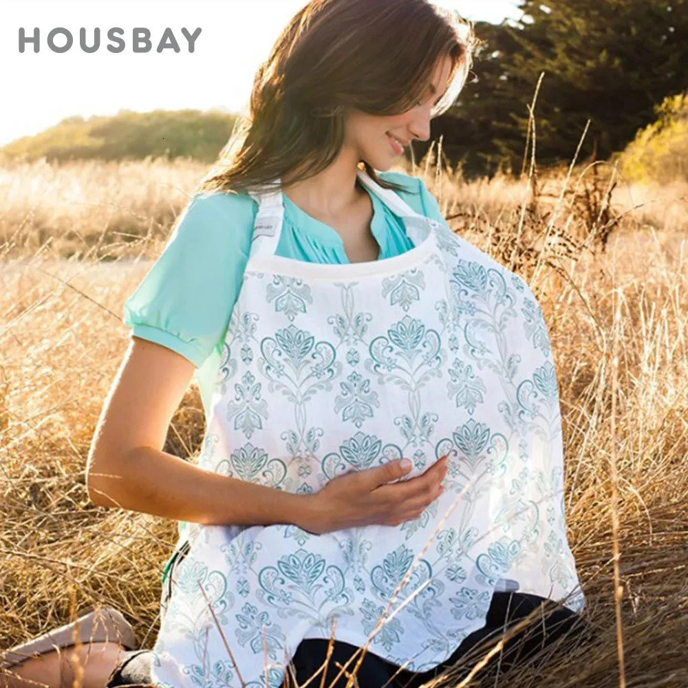 Baby Nursing Cover Mother Breastfeeding Cover Baby Breathable Cotton Gauze Nursing Cloth Feeding Cover Cape Apron 72*102Cm 241008