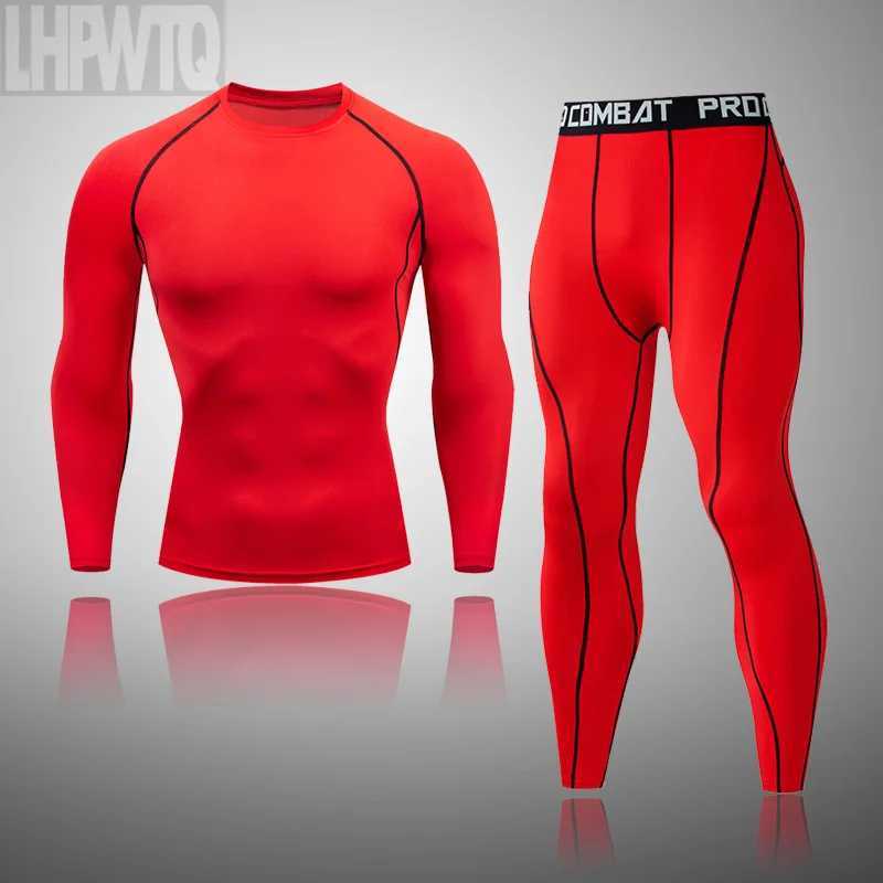 Men's Thermal Underwear Winter Mens Long Johns Men Thermal Underwear Male Thermo Leggings Thermal Shirts Tights Solid color Set Man Thermal Cloth