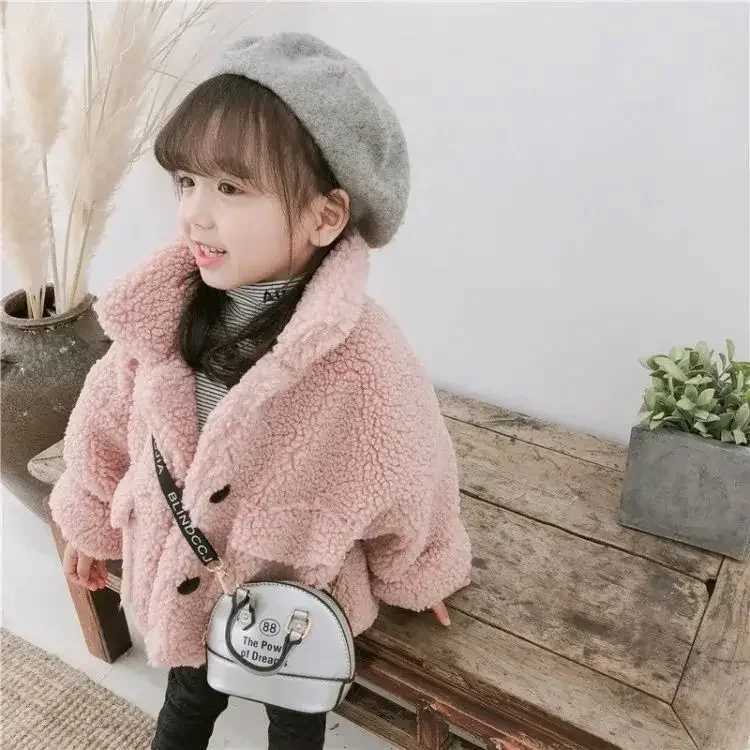 Womens Coat Autumn New Baby Sheepskin Plush Top Childrens Clothing Cotton Thick Sweater Warm M241018