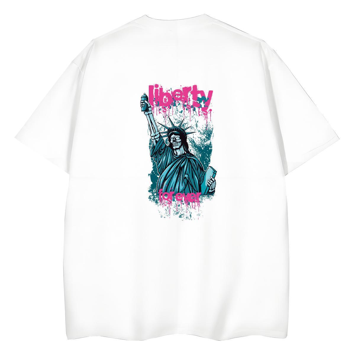 New T shirt 230g 100% Cotton Breathable Short Sleeve Sports Casual skull Women Tshirts Nice Custom Printing Clothes Shirt
