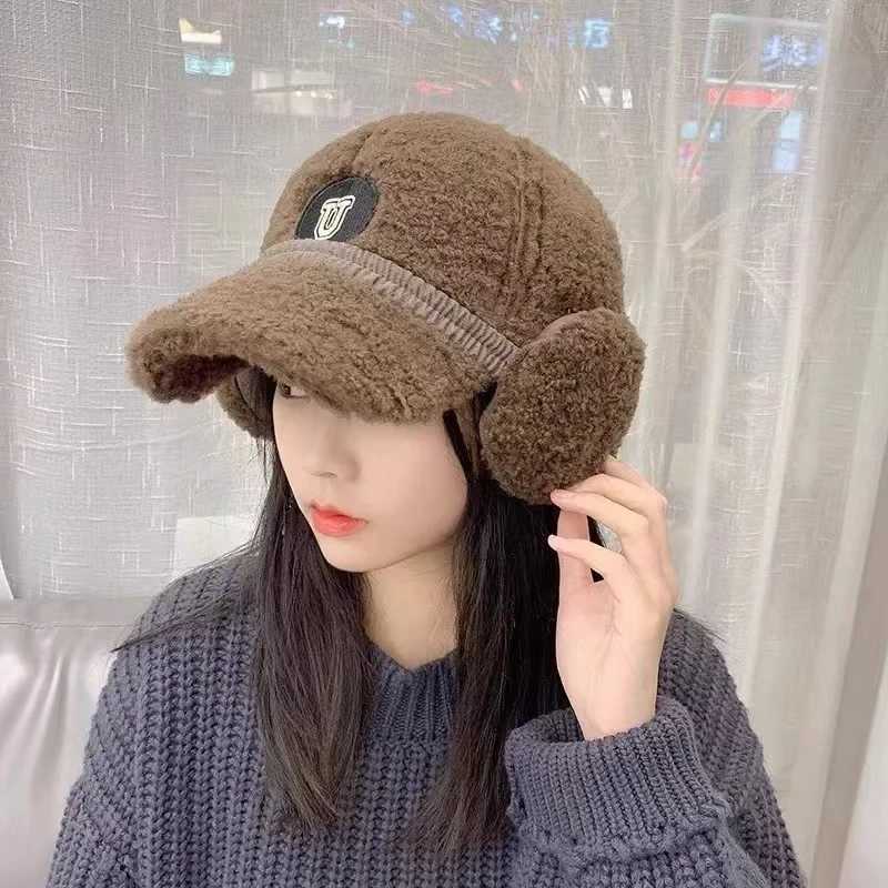2024 New Style Personality Letters Fall and Winter Warming Ear Protector Casual Baseball CapX241018