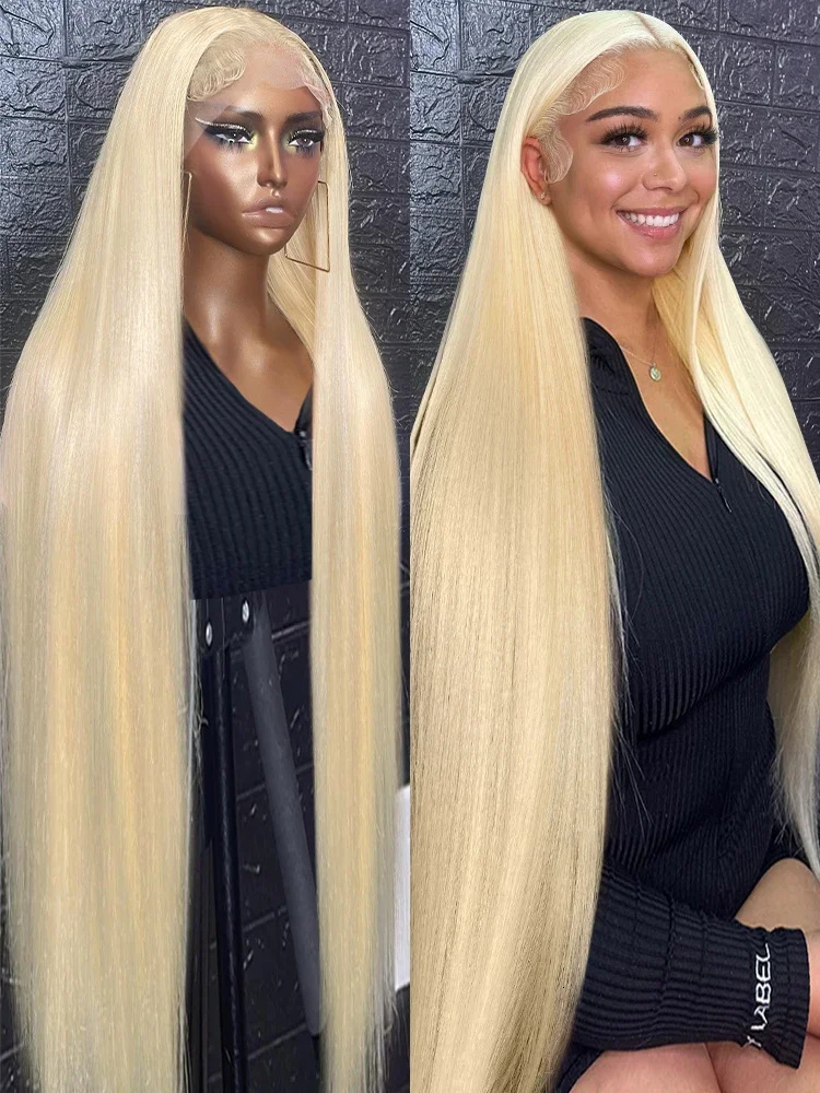 Poker Face 613 13X6 250% Honey Blonde Straight 40 42 Inches Front Human Wigs 13X4 Lace Frontal Wig Brazilian Remy Hair