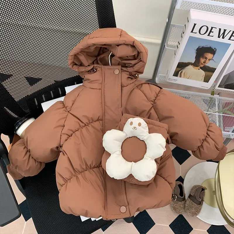 Girls cotton jacket winter new baby warm cotton jacket childrens jacket fashionable childrens clothing M241018