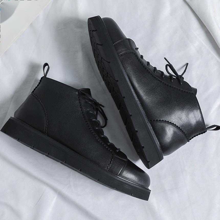 Martin Boot Large Ankle Boots Autumn Winter New Youth Fashion Boots Hairstylist Mens Leather Boots Fashion Boots 240927