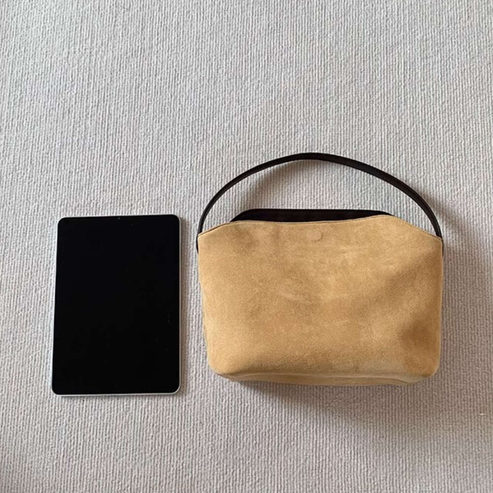 Handbag Retro Suede Small for Women Casual Versatile Handle Shoulder Bags Female Commuter Brown Purse Travel Underarm Bag