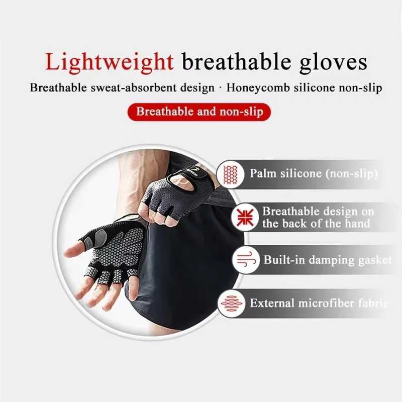 Gym gloves fitness weightlifting gloves body building training gloves fitness half finger handguardsW241018