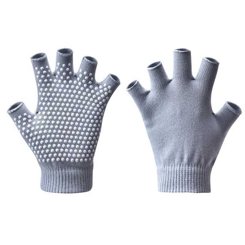 Womens Half Finger Gloves Warm and Anti slip Yoga Gloves Pilates Indoor Dance Fitness Training Open Finger Yoga Auxiliary GlovesW241018