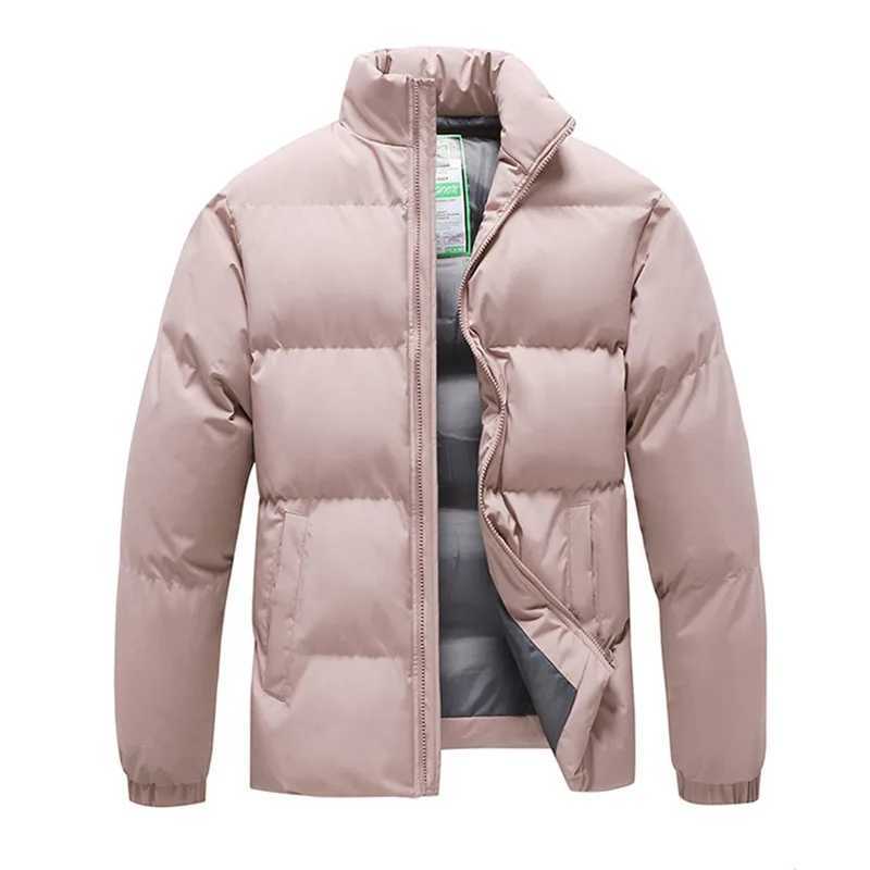 UHYTGF 4XL Couple Parkas Jackets Male Zipper Stand Collar Down Cotton Winter Coat Mens Casual Warm Youth Men Short Overcoat 229 LX241018