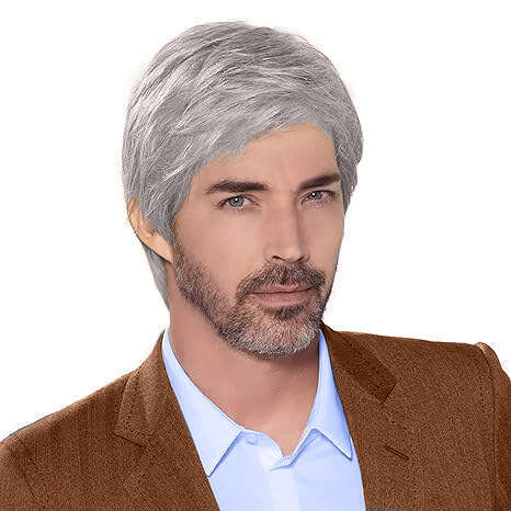 Chemical Fiber High Temperature Silk Gold Short Straight Wig Men's Hair Cover