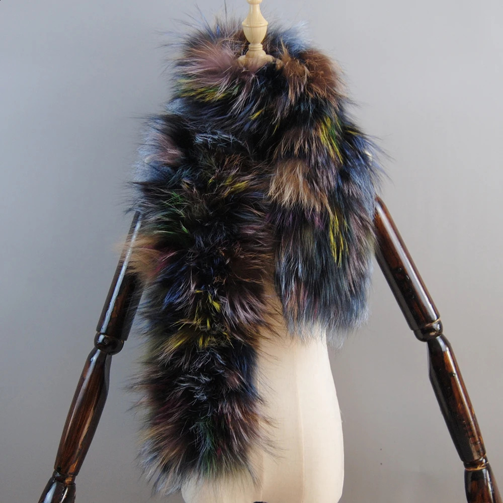 High quality womens real fox fur scarf long warm and soft knitted real fox fur shawl bag natural fox fur Pashmina scarf 241017