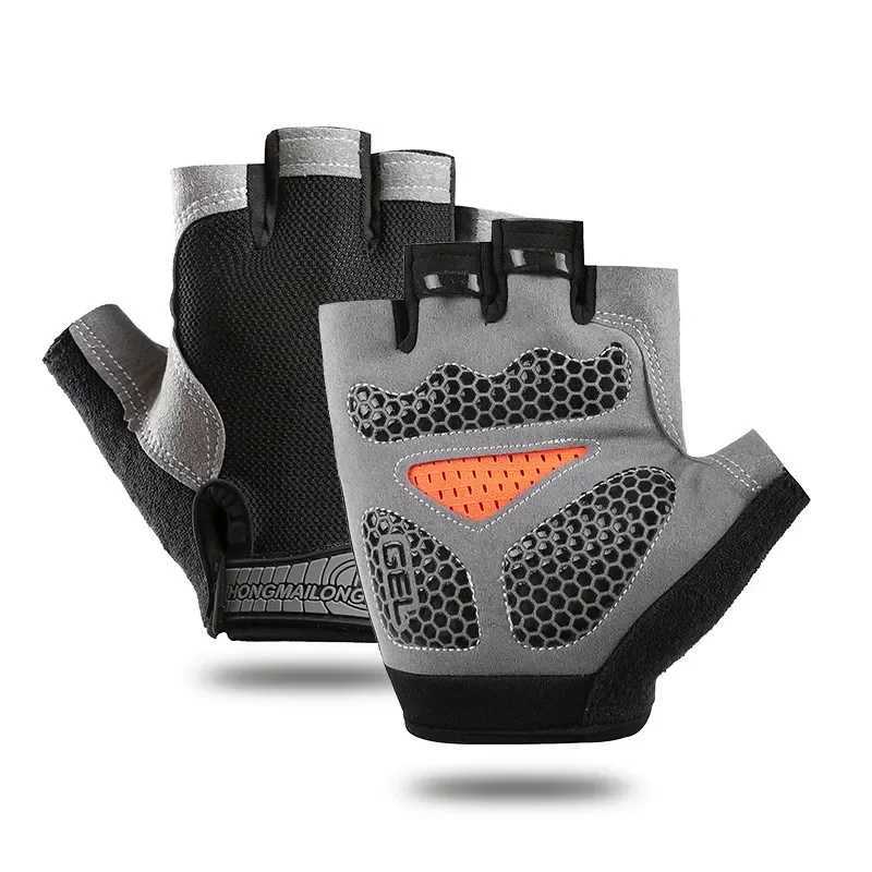 Anti slip shock-absorbing breathable half finger gloves breathable bicycle gloves fitness and fitness glovesW241018