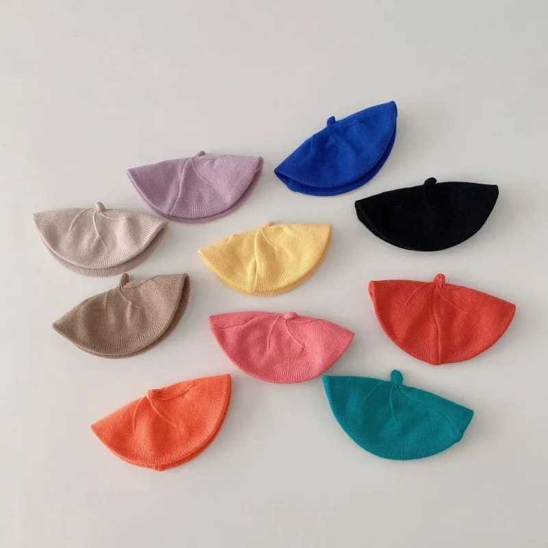 Fashion Knit Beret Multicolor Children Baby Hats Autumn Winter Styling Accessories Hipster Painter Hat for Girls Kids Bonnet LX241018