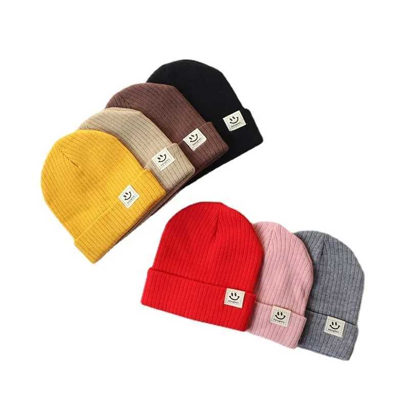 Baby Hat Childrens Newborn Knitted Hat Solid Color Childrens Beanies Boys and Girls Hat Winter Preschool Home Hat LX241018