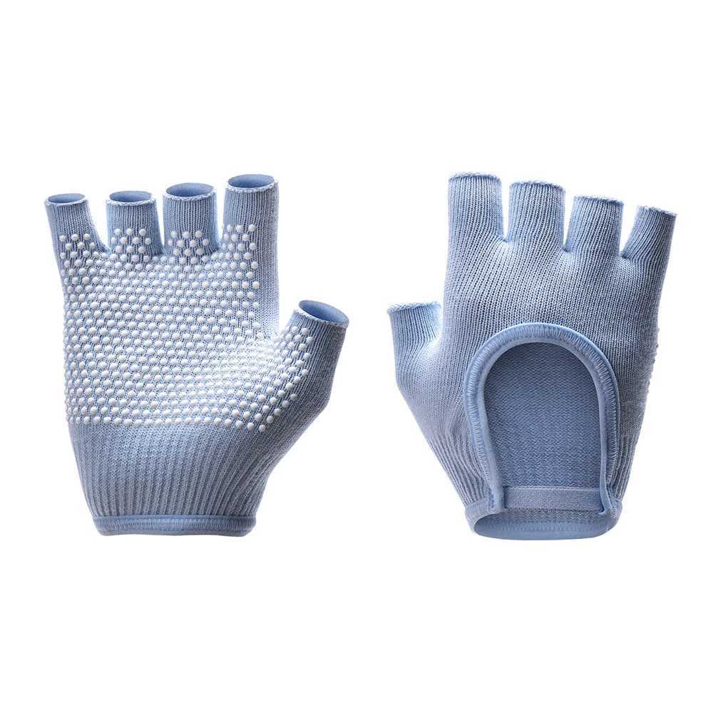 Solid color mens sports anti slip gloves suitable for knitted womens half finger gloves outdoor cycling Bicyc warm neutral glovesW241018