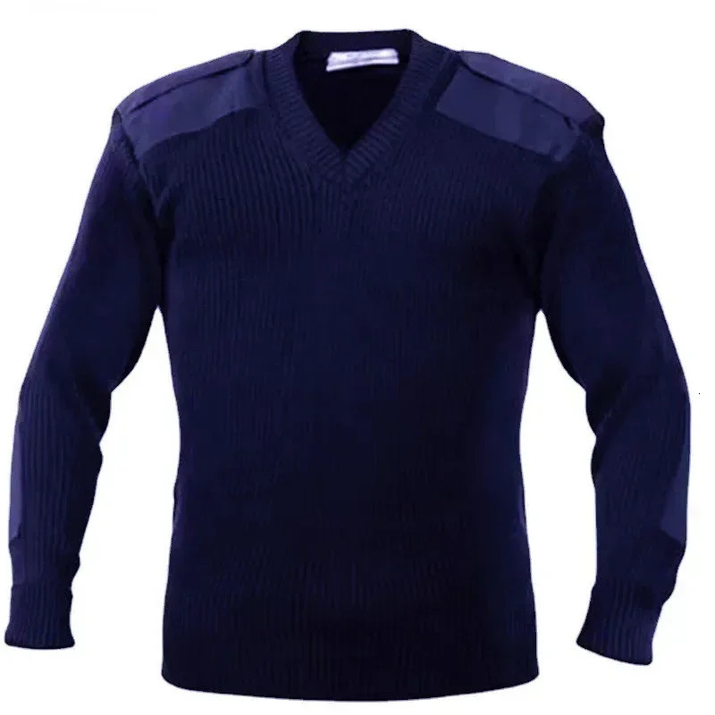M3XL Sweater Men Jersey Knitted Pullover Winter Wool Patch Vintage Greenblue OVNeck Knitwear Cold Mens Clothing 241018