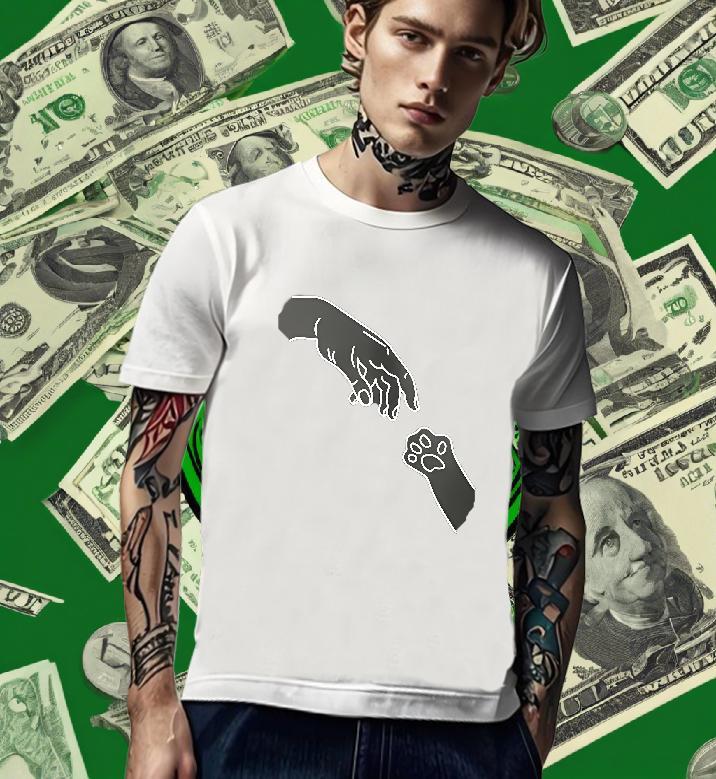 Free Shipping T shirt 230g Cotton hands Casual DIY Printed Breathable Tshirts Customized Tops Tees
