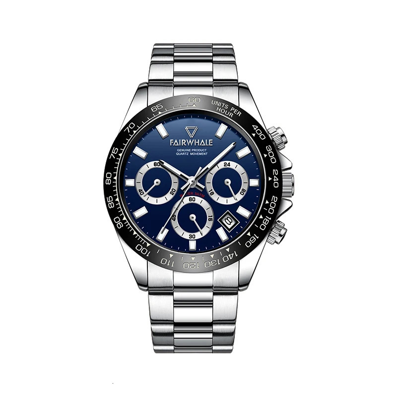 Relogios Masculino Rose Gold 316 Stainless Steel Business Mens Watch Timing Quartz Waterproof 241009