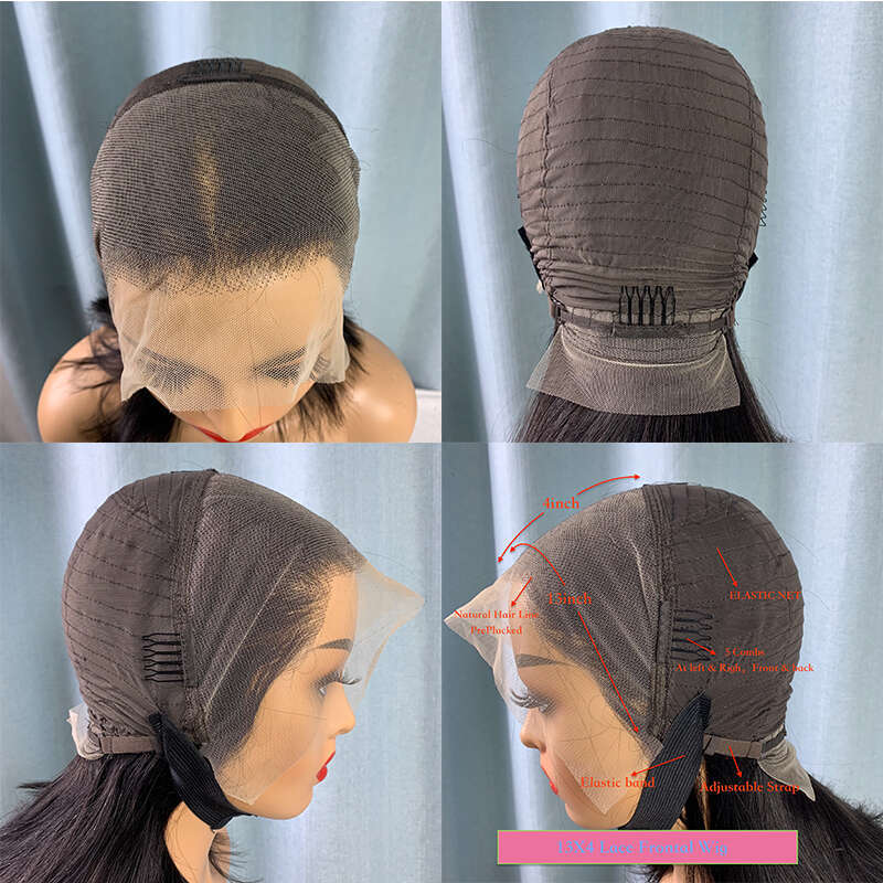 Highlight Brown and Yellow human hair 13X4 Transparent Lace Front Body Wave Wigs For Women Human Hair Wig 100%