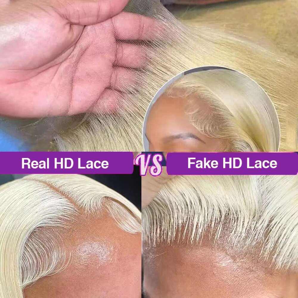 HD Straight Blonde Lace Frontal Wig x Transparent Human Hair Wigs For Women Density Front Colored s